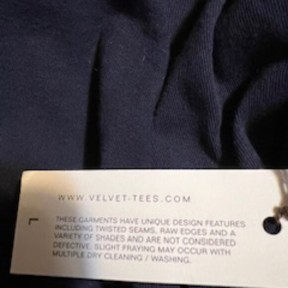 NWT Velvet Navy Blue Wrap Around Cardigan with Belt Size Large - Picture 7 of 7